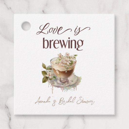 ボーホー ラブ は 開花中... フラワーブライダルシャワーブランチ フェイバータグ (正面)