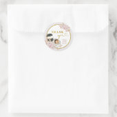 ボーホー ラブ イズ ブルーイング ブライズ シャワー サンクス クラス ラウンドシール (バッグ)