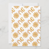 ボーホー リトル サンシャイン ファースト バースデー 招待状 (裏面)