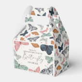 ボーホー リトル バタフライ ベイビー シャワー または 誕生日 フェイバーボックス (裏面サイド)