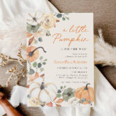 ボーホー リトル パンプキン フラワー 秋のベイビー シャワー 招待状