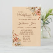 ボーホー リトル ワイルドフラワー ガール ベイビー シャワー 招待状 (スタンド正面)