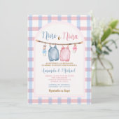 ボーホー リボン パンプキン スペイン語 性別発表 ギンガム 招待状 (スタンド正面)