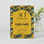 ボーホー リリー エイコー ガール バースデー パーティー 招待状 (スタンド正面)