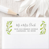 ボーホー リーフ ウェディング 返信住所ラベル ラベル (インサイチュ)