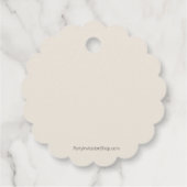 ボーホー リーフ フラワー ブライダル シャワー フェイバータグ (裏面)