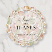 ボーホー リーフ フラワー ブライダル シャワー フェイバータグ (正面)