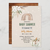 ボーホー レインボー かぼちゃ テーマ 招待状 (正面/裏面)