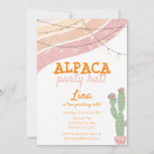 ボーホー レインボー アルパカ フィエスタ バースデー 招待状 (裏面)