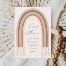 ボーホー レインボー アーストーン ベビーシャワー 招待状