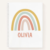 ボーホー レインボー キッズ オーダーメイド ノートブック (正面)