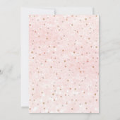 ボーホー レインボー グリッター ピンク ゴールド ガール ベイビー シャワー イン 招待状 (裏面)