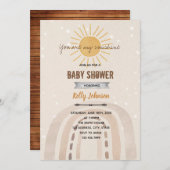 ボーホー レインボー サン テーマ 招待状 (正面/裏面)