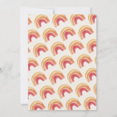 ボーホー レインボー テラコッタ 子ども誕生日パーティー 招待状 (裏面)