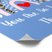 ボーホー レインボー ヒョウ柄 ハート 男の子 寝室 ポスター (角)