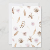 ボーホー レインボー ベイビー シャワー 招待状 (裏面)