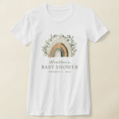 ボーホー レインボー ベイビー シャワー Tシャツ (レイダウン)