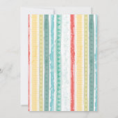 ボーホー レインボー ベイビー 誕生発表 招待状 (裏面)