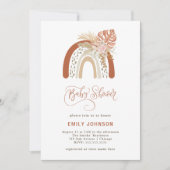 ボーホー レインボー ベビーシャワー 招待状 (正面)