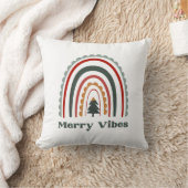ボーホー レインボー メリー ヴィブス レトロ クリスマス クッション (ブランケット)
