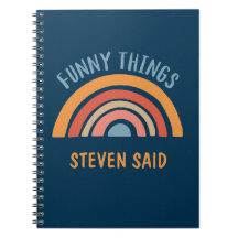 ボーホー レインボー 子どもの面白い発言 カスタム ノートブック