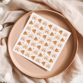 ボーホー レインボー 水彩 蝴蝶 赤ちゃんシャワー スタンダードカクテルナプキン