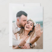 ボーホー レトロ オレンジ デイジー フローラル セーブ・ザ・デート フォト 招待状 (裏面)