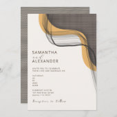 ボーホー レトロ カジュアル バックヤード ウェディング 招待状 (正面/裏面)