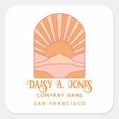 ボーホー レトロ サンライズ プロダクト ラベル (正面)