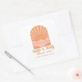 ボーホー レトロ サンライズ プロダクト ラベル (封筒)