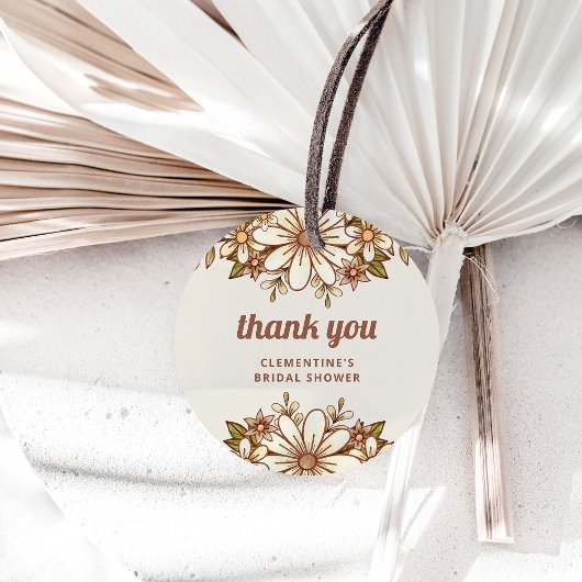 ボーホー レトロ フラワーズ | ウェディングシャワー サンクス フェイバータグ
