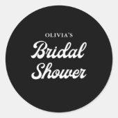 ボーホー＆レトロ ブラック | ブライズシャワー ラウンドシール (正面)
