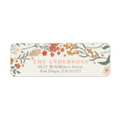 ボーホー レトロ ワイルドフラワー ラベル (正面)