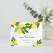 ボーホー レモン ウェディング セーブ ザ デート ポストカード (スタンド正面)