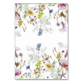 ボーホー ワイルドフラワーズ ウェディング テーブル カード (裏面)