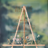 ボーホー ワイルドフラワーズ ブライダルシャワー ウェルカムサイン アクリルサイン (ニュートラル)