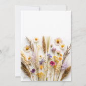 ボーホー ワイルドフラワーズ ブライダルシャワー 招待状 (裏面)