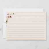 ボーホー ワイルドフラワーズ 大きなレシピ カード (裏面)