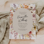 ボーホー ワイルドフラワー3 フォト 卒業パーティー 招待状