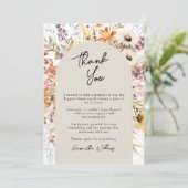 ボーホー ワイルドフラワー アーチ 卒業お礼カード 招待状 (スタンド正面)