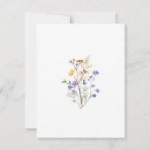 ボーホー ワイルドフラワー ウェディング セーブザデート (裏面)