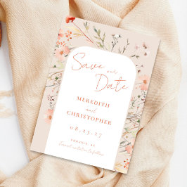ボーホー ワイルドフラワー ウェディング セーブザデート
