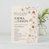 ボーホー ワイルドフラワー ウェディング プログラム (スタンド正面)