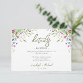 ボーホー ワイルドフラワー ウェディング 宿泊施設 QRコード エンクロージャーカード (スタンド正面)