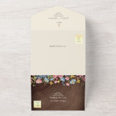 ボーホー ワイルドフラワー ウッドランド ウェディング オールインワン招待状 (外側)