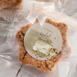 ボーホー ワイルドフラワー オータム ブライダルシャワー サンクス ラウンドシール