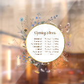 ボーホー ワイルドフラワー オープニングアワー ウィンドウクリング ウィンドウサイン (シート2)