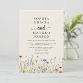 ボーホー ワイルドフラワー ガーデン エレガント ワイルドフラワー セーブザデート (スタンド正面)