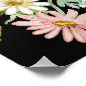 ボーホー ワイルドフラワー シック フラワーリース カード＆ギフト ポスター (角)