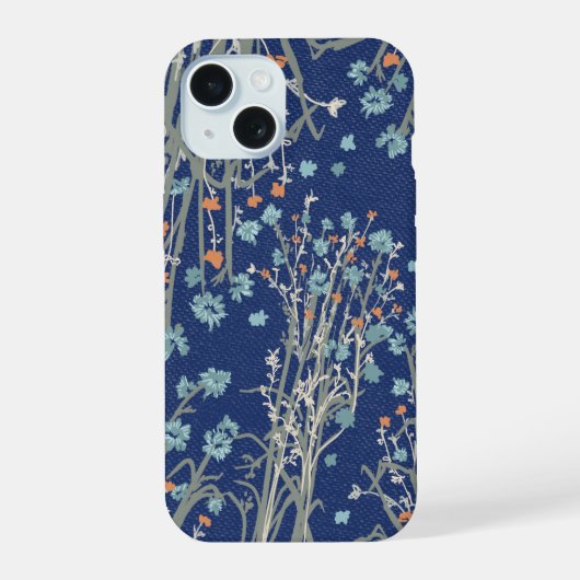 ボーホー ワイルドフラワー スマホケース iPhone 15ケース (裏面)